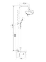 Душевая стойка Shevanik S4436G Душевая стойка Shevanik S4436G