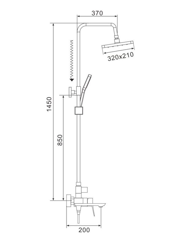Душевая стойка Shevanik S4436G