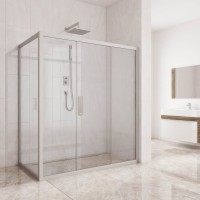 Душевой уголок Kubele DE019 R3-CLN-MT 140х80 см, профиль матовый хром