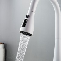 Смеситель для кухни с выдвижным изливом Shevanik S363C, белый Смеситель для кухни с выдвижным изливом Shevanik S363C, белый