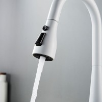 Смеситель для кухни с выдвижным изливом Shevanik S363C, белый Смеситель для кухни с выдвижным изливом Shevanik S363C, белый