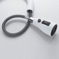 Смеситель для кухни с выдвижным изливом Shevanik S363C, белый Смеситель для кухни с выдвижным изливом Shevanik S363C, белый