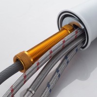 Смеситель для кухни с выдвижным изливом Shevanik S363C, белый Смеситель для кухни с выдвижным изливом Shevanik S363C, белый