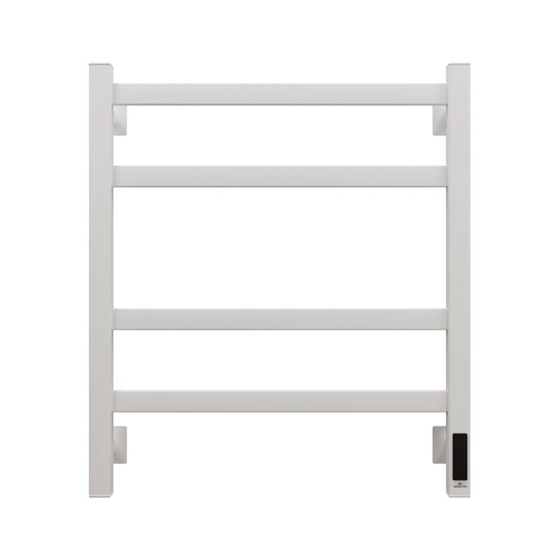 Полотенцесушитель электрический Grota Nosto 530х600 RAL9016 EL 60x55 см, подключение справа, слева, скрытое подключение справа, матовый белый, лесенка, из стали