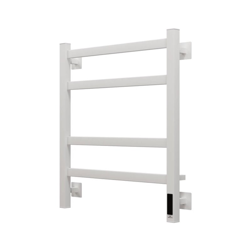 Полотенцесушитель электрический Grota Nosto 530х600 RAL9016 EL 60x55 см, подключение справа, слева, скрытое подключение справа, матовый белый, лесенка, из стали