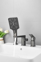 Смеситель на борт ванны BELZ B715 B66715-3 оружейная сталь Смеситель на борт ванны BELZ B715 B66715-3 оружейная сталь