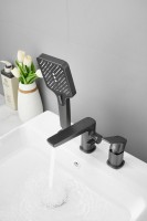 Смеситель на борт ванны BELZ B715 B66715-3 оружейная сталь Смеситель на борт ванны BELZ B715 B66715-3 оружейная сталь