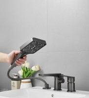 Смеситель на борт ванны BELZ B715 B66715-3 оружейная сталь Смеситель на борт ванны BELZ B715 B66715-3 оружейная сталь