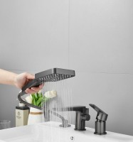 Смеситель на борт ванны BELZ B715 B66715-3 оружейная сталь Смеситель на борт ванны BELZ B715 B66715-3 оружейная сталь