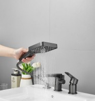 Смеситель на борт ванны BELZ B715 B66715-3 оружейная сталь Смеситель на борт ванны BELZ B715 B66715-3 оружейная сталь