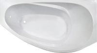 Ванна из искусственного камня Marmo Bagno Турин R 170x95 см, угловая, правая, пристенная, белая, асимметричная, на ножках