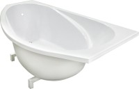 Ванна из искусственного камня Marmo Bagno Турин R 170x95 см, угловая, правая, пристенная, белая, асимметричная, на ножках