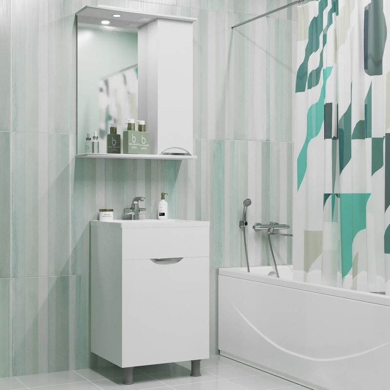 Тумба для ванной "ЭТЬЕН-50" под раковину Roma 50 (Paola) /РИМ 50 (MIXLINE) (ПВХ)