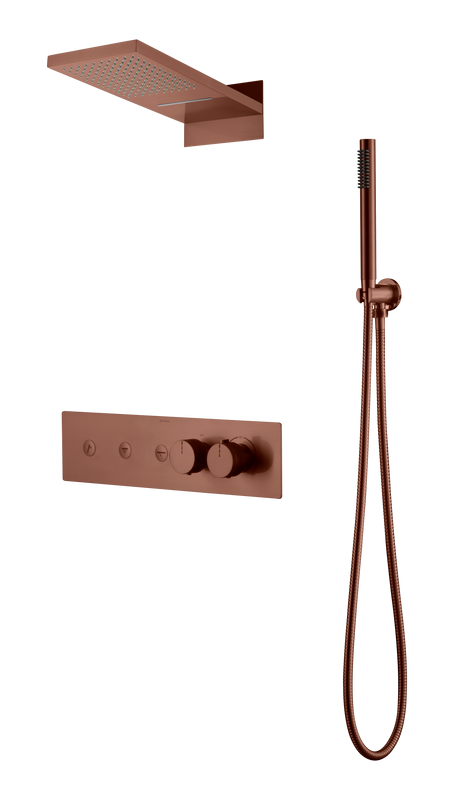 Душевой комплект Boheme Fusion 131-BRB С ВНУТРЕННЕЙ ЧАСТЬЮ, brushed bronze