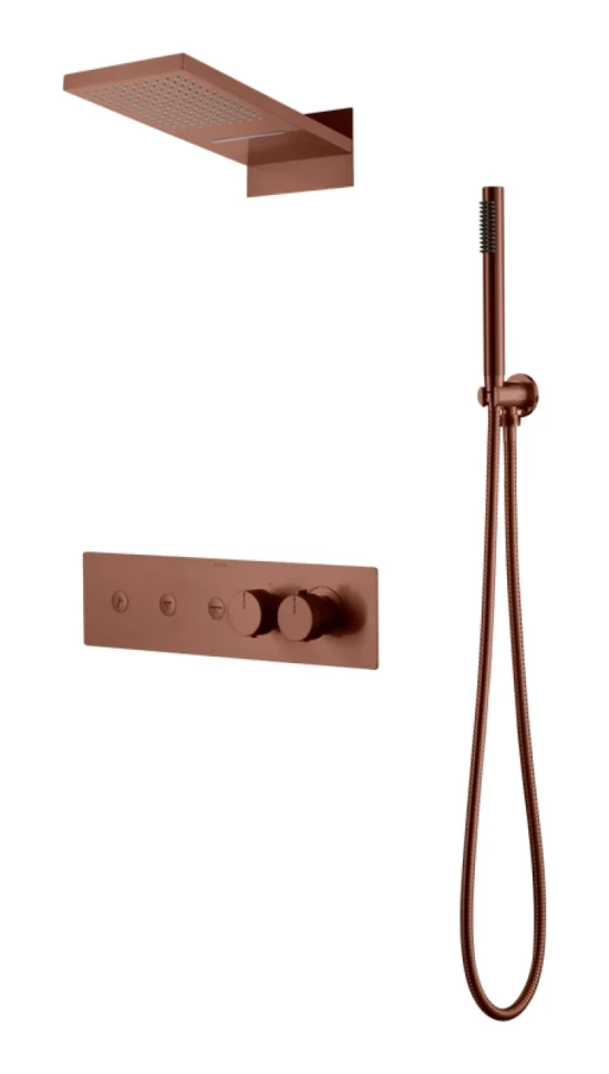 Душевой комплект Boheme Fusion 131-BRB С ВНУТРЕННЕЙ ЧАСТЬЮ, brushed bronze