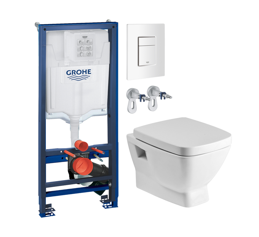 Комплект Унитаз подвесной Santek Нео 1WH302423 с микролифтом + Инсталляция Grohe Rapid SL 38772SH0 3 в 1 с панелью смыва
