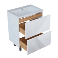 Тумба д/ванной "ВЕКТОР-65" под раковину Нелли-65 (MIXLINE) (ПВХ)