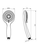 Душевая лейка D&K DC1101305 серый, черный