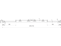 Душевая дверь в нишу Ravak Blix BLDP4-170 Transparent, профиль хром