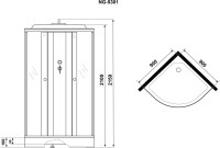 Душевая кабина Niagara Promo P90/13/MT 90x90, профиль белый