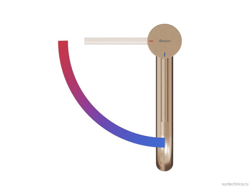 Смеситель для раковины Ravak Espirit ES 014.61 RGB BeCool, брашированное розовое золото