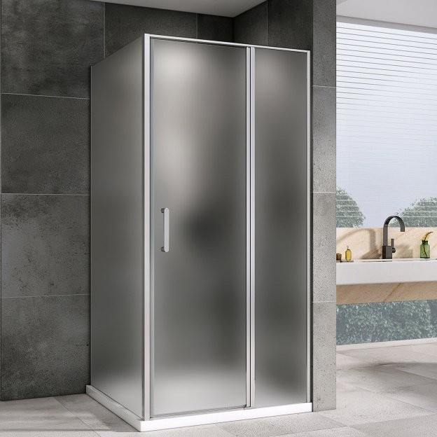 Душевой уголок Abber Sonnenstrand AG04100MS-S100M 100x100, профиль хром, стекло матовое