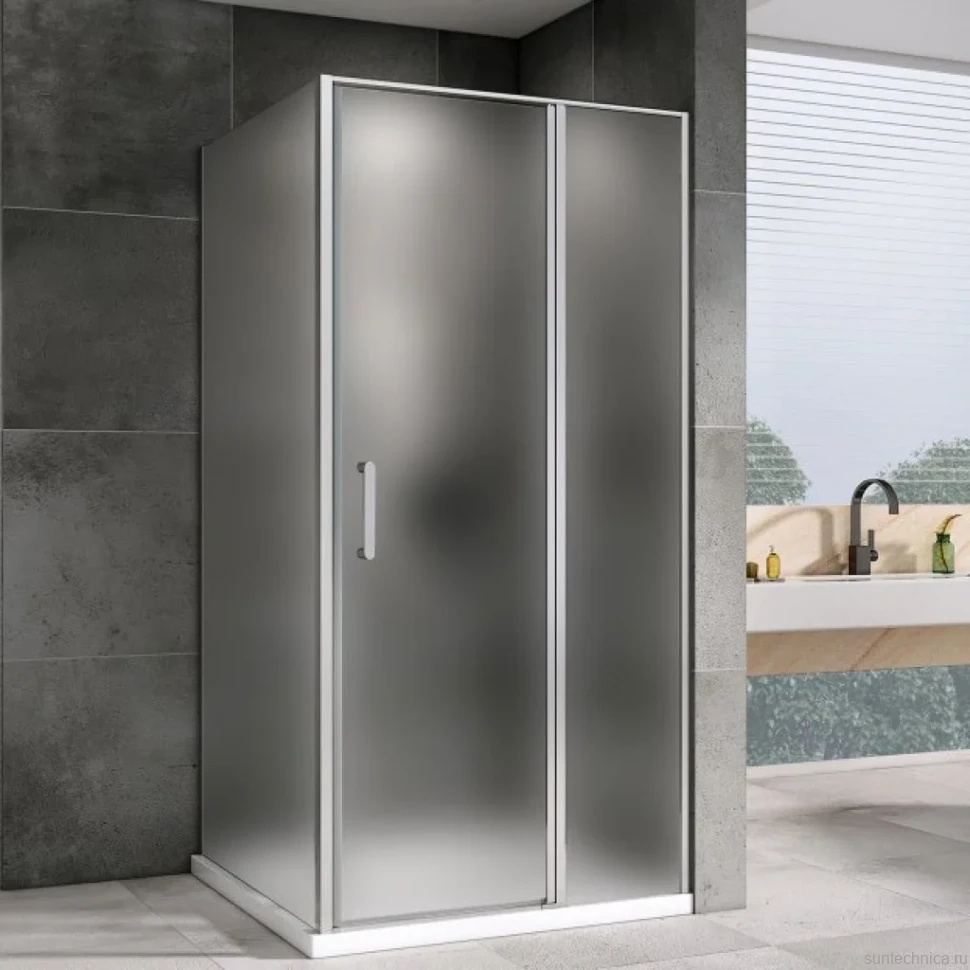 Душевой уголок Abber Sonnenstrand AG04100MS-S100M 100x100, профиль хром, стекло матовое
