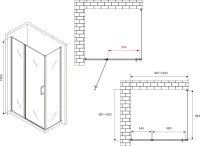 Душевой уголок Abber Sonnenstrand AG04100MS-S100M 100x100, профиль хром, стекло матовое