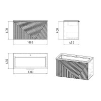 Тумба под раковину без столешницы Grossman Блисс 100 матовая белая