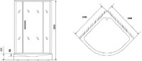 Душевая кабина Grossman GR170 100х100 см, без крыши