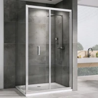 Душевой уголок Abber Sonnenstrand AG07120-S85 85x120, профиль хром, стекло прозрачное