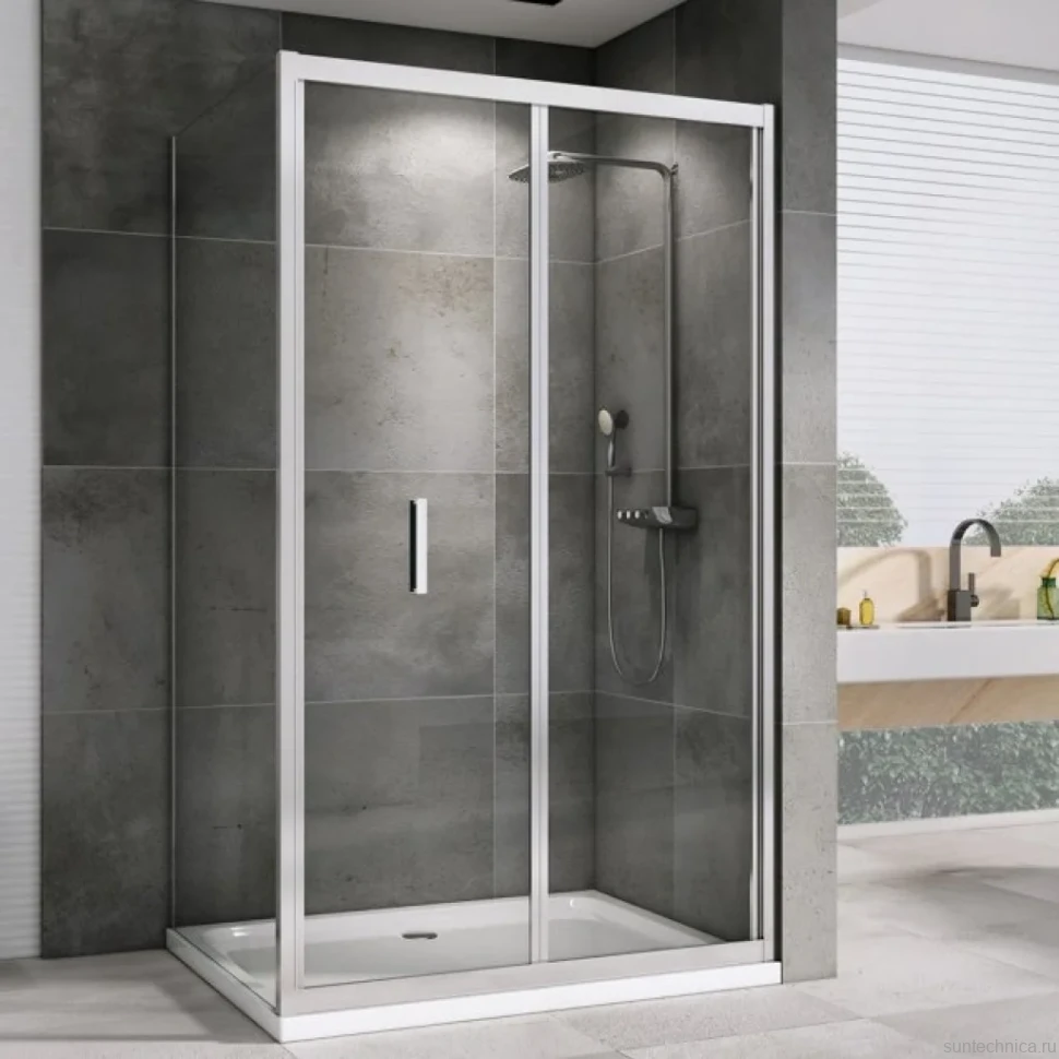 Душевой уголок Abber Sonnenstrand AG07120-S85 85x120, профиль хром, стекло прозрачное