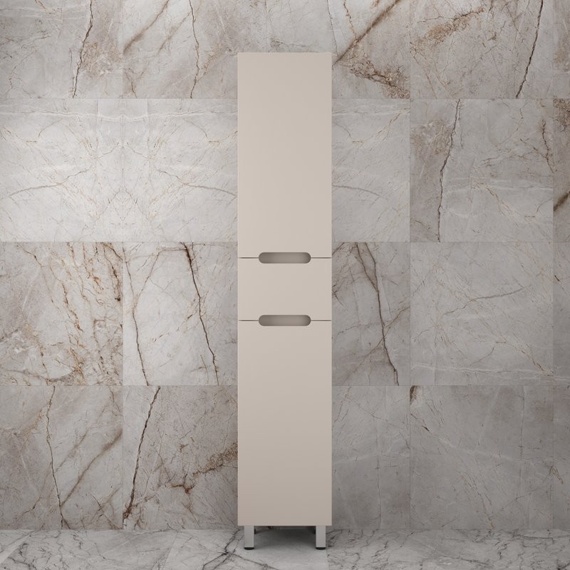 Шкаф-пенал для ванной Style Line Матис 36 Plus напольный, крем