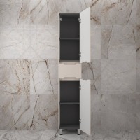 Шкаф-пенал для ванной Style Line Матис 36 Plus напольный, крем