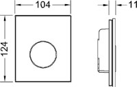 Кнопка смыва TECE Loop Urinal 9242651 зеленое стекло, кнопка белая