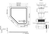 Поддон для душа Wasserkraft Isen 26T38 100x100 см