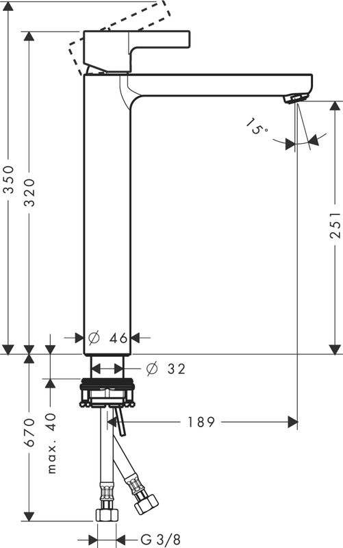 Смеситель для раковины Hansgrohe Metris S 31023000