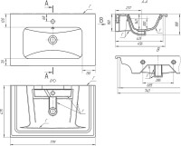 Тумба с раковиной Dreja Euphoria 80 матовая бежевая