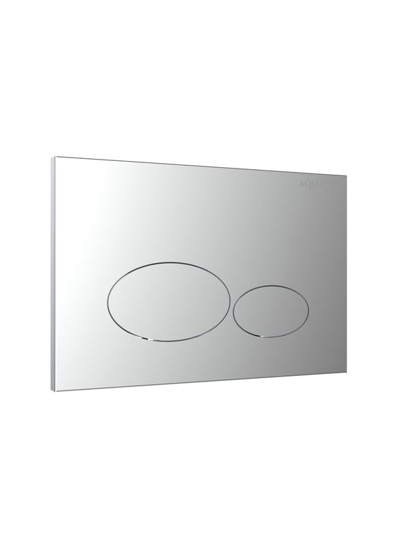 Кнопка смыва для унитаза AQUATEK KDI-0000073 АБС-пластик, цвет матовый хром