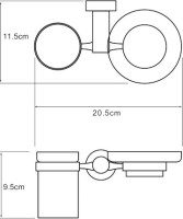 Стакан Wasserkraft Donau K-9426 с мыльницей