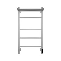 Полотенцесушитель электрический Grota Alto 430х800 NP EL 80x45 см, подключение справа, слева, скрытое подключение справа, глянцевый хром, лесенка, с полкой