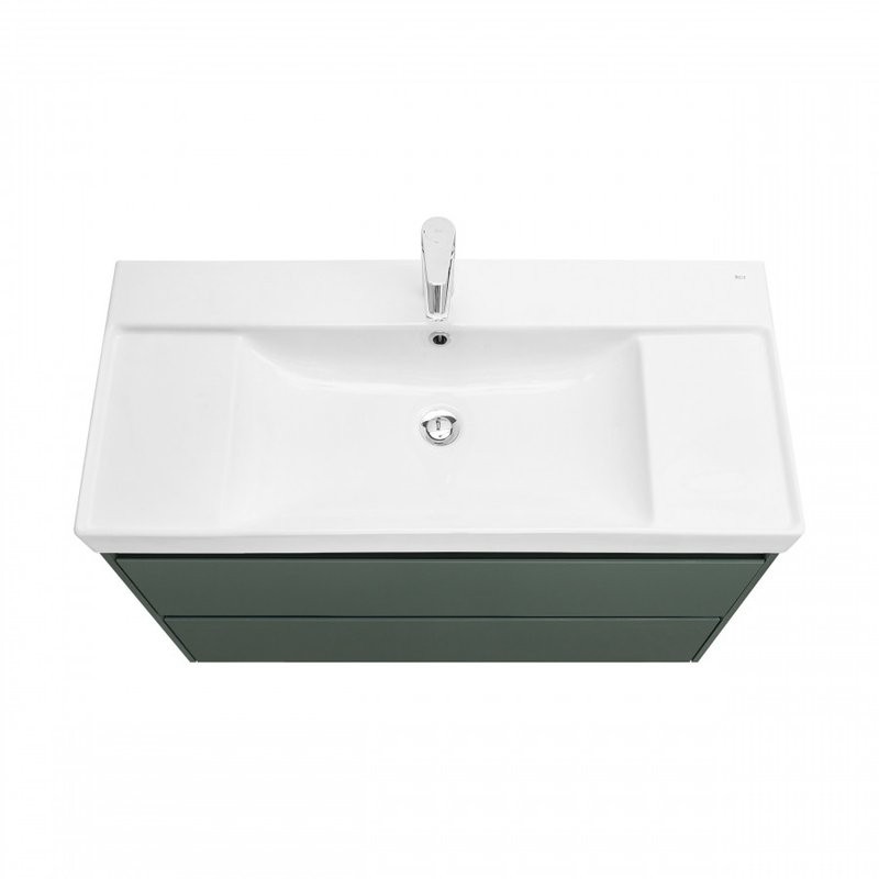 Тумба с раковиной Roca Ona 100 зеленая матовая