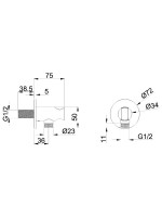Шланговое подключение WHITECROSS Y1015GLB брашированное золото