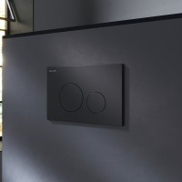 Инсталляция с кнопкой AM.PM Pro I012704.9038 цвет черный, пневматическое управление, крепление к полу и стене, с шумоизоляцией