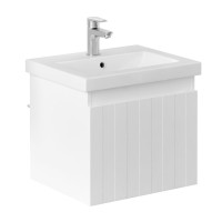 Тумба под раковину без столешницы Vigo Finlay 50 подвесная, 1 ящик, матовая белая