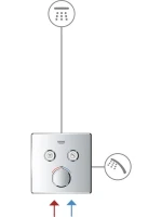 Термостатический смеситель встраиваемый Grohe Grohtherm SmartControl 29119000 для душа Термостатический смеситель встраиваемый Grohe Grohtherm SmartControl 29119000 для душа