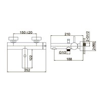 Смеситель для ванны с душем Caprigo Don 53-011-NER матовый черный