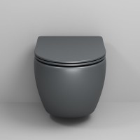 Унитаз подвесной Grossman GR-4455GMSQ с микролифтом, серый матовый