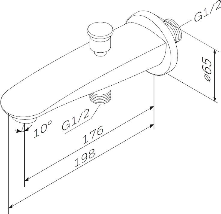 Душевой комплект AM.PM X-Joy FB85A10000 С ВНУТРЕННЕЙ ЧАСТЬЮ, для ванны с душем
