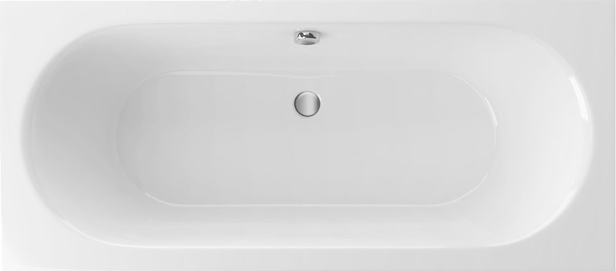 Акриловая ванна Excellent Oceana Slim 180x80 см, встраиваемая, белая, на ножках